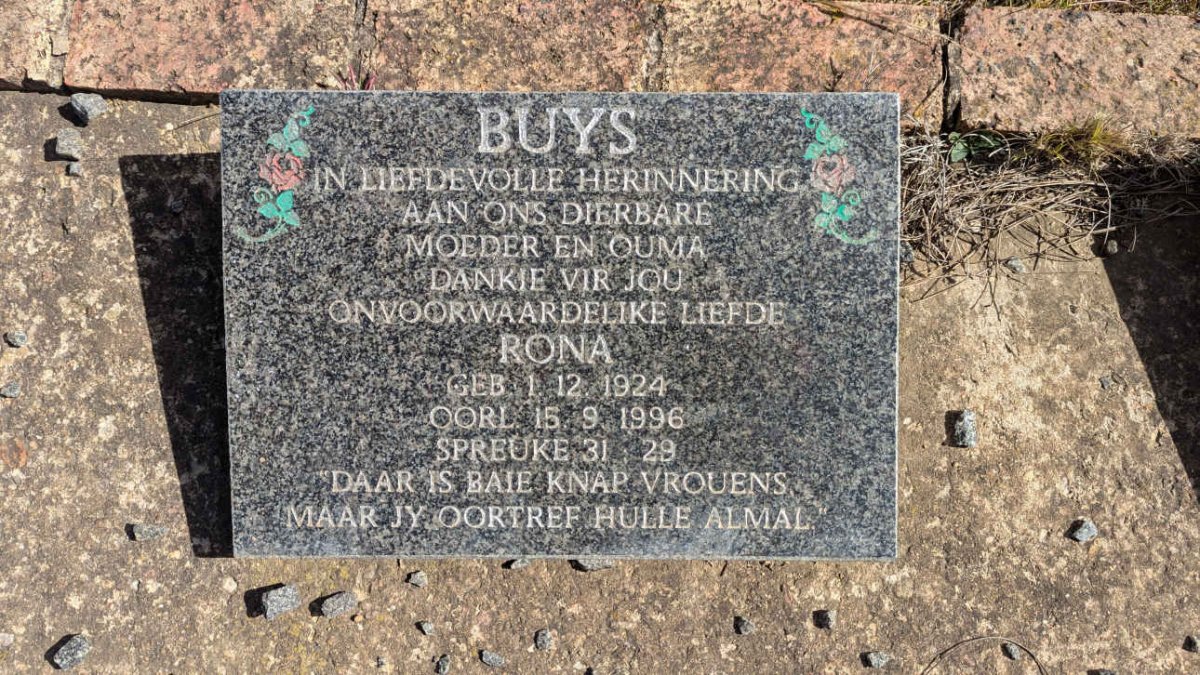 BUYS Rona 1924-1996