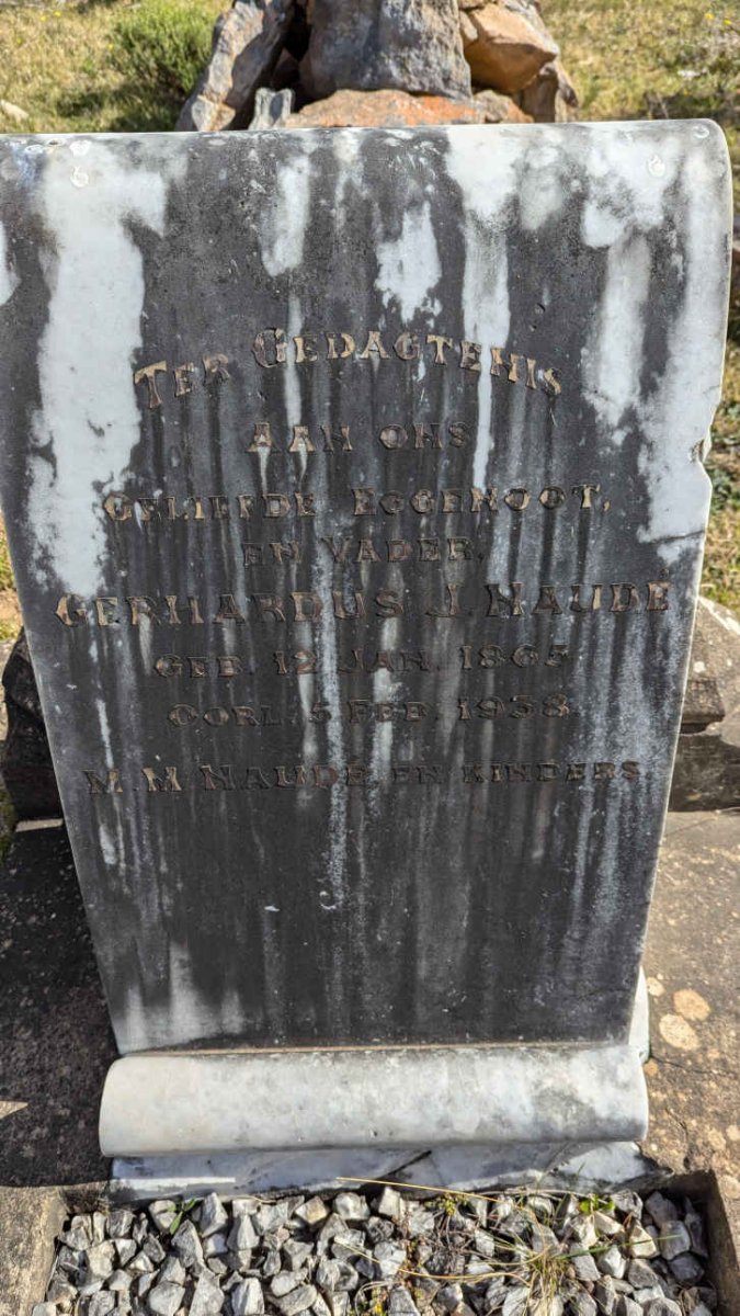 NAUDE Gerhardus J. 1865-1938 
