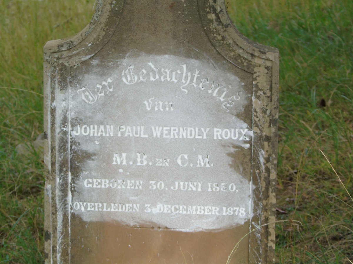 ROUX Johan Paul Werndly 1850-1878