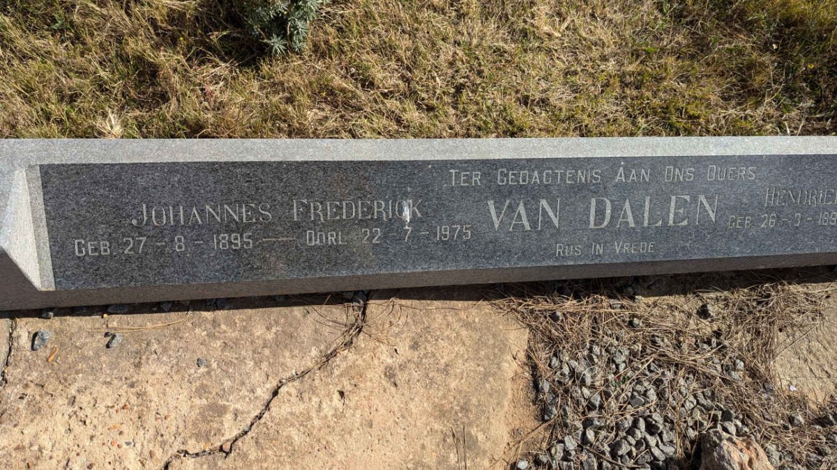 DALEN Johannes Frederick, van 1895-1975 & Hendrieka Stoffelina 1899-1992_2