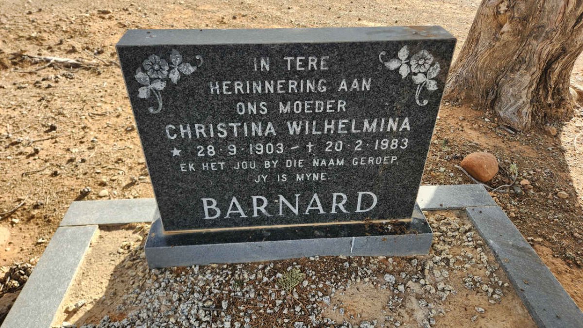 BARNARD Christina Wilhelmina 1903-1983