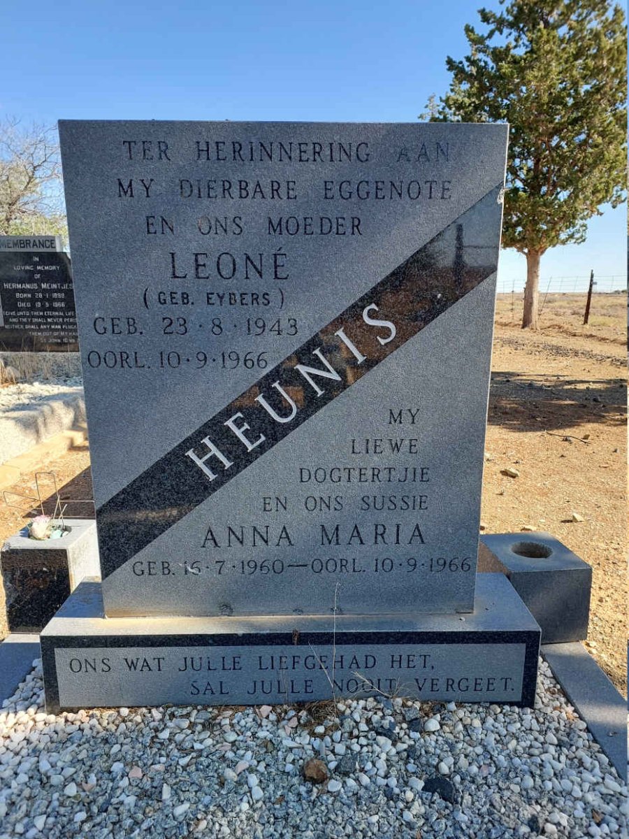 HEUNIS Leone nee EYBERS 1943-1966 :: HEUNIS Anna Maria 1960-1966