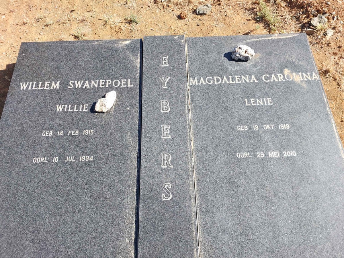 EYBERS Willem Swanepoel 1915-1994 &amp; Magdalena Carolina 1919-2010