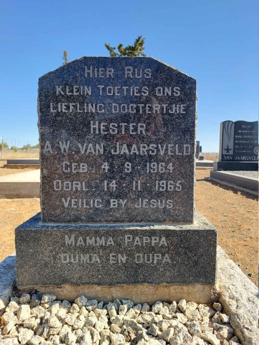 JAARSVELD Hester A.W., van 1964-1965