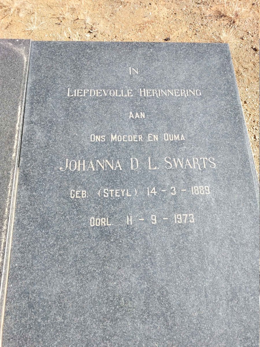 SWARTS Johanna D.L. nee STEYL 1889-1973
