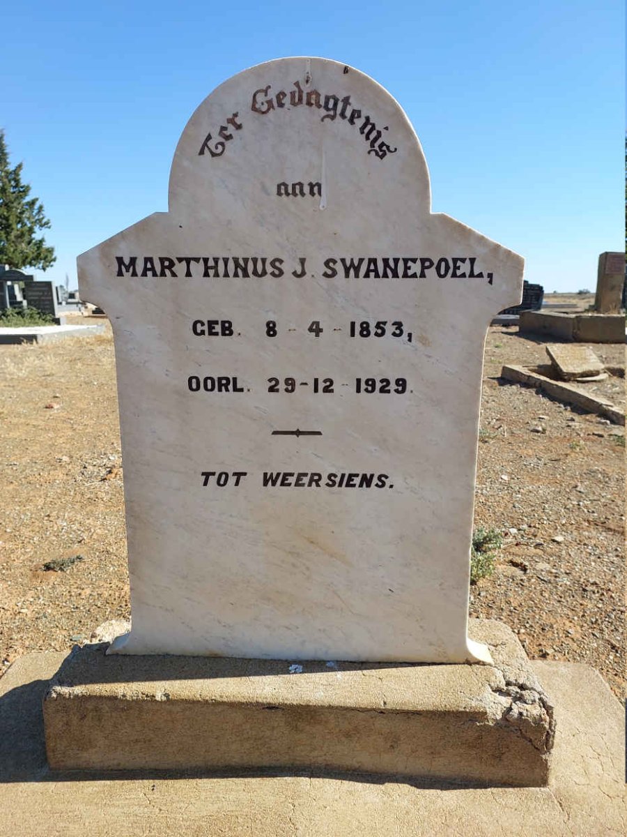 SWANEPOEL Marthinus J. 1853-1929