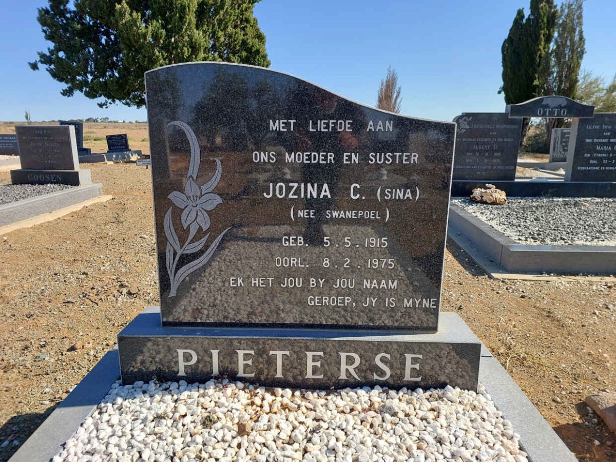 PIETERSE Jozina C. nee SWANEPOEL 1915-1975