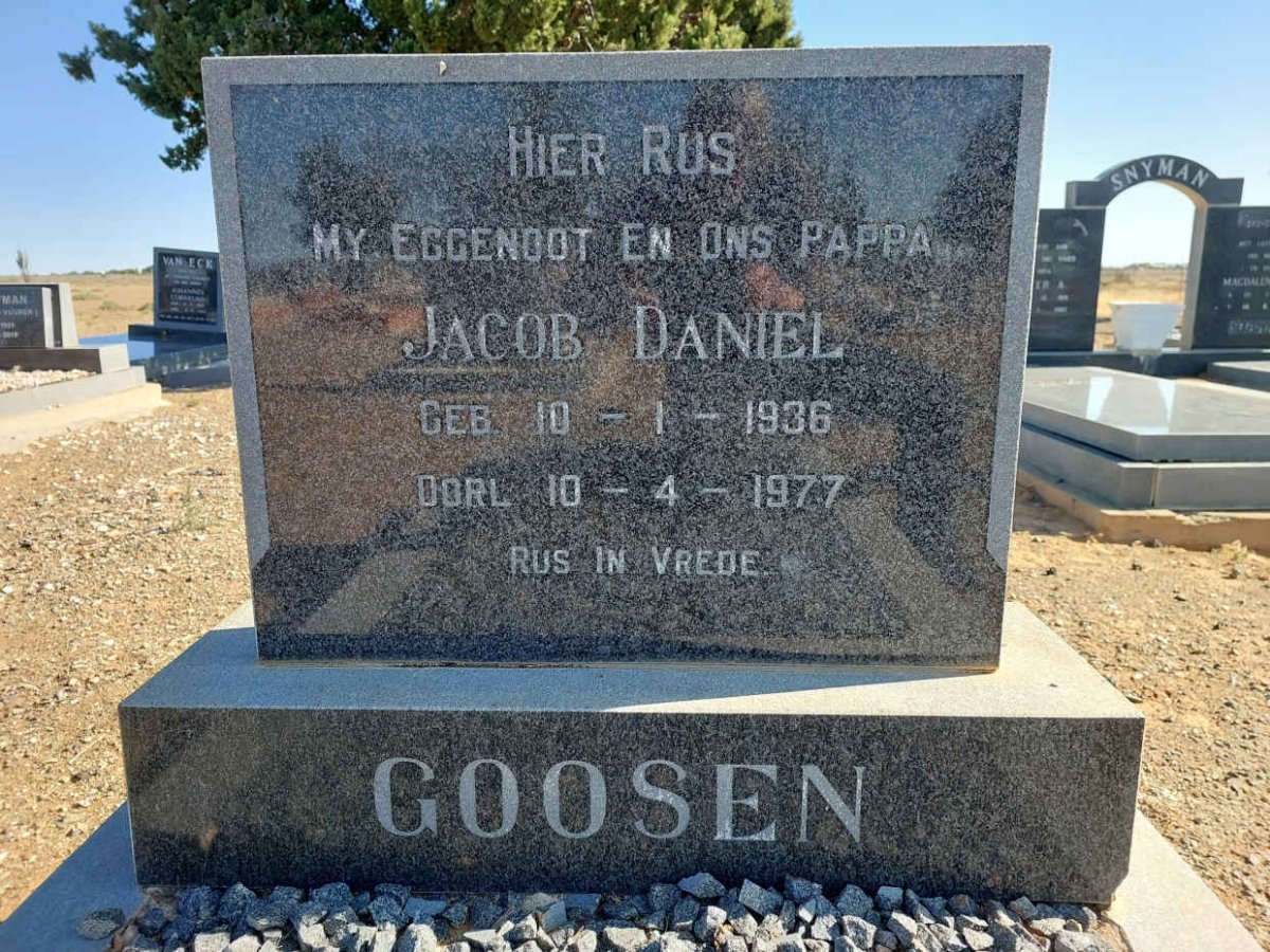 GOOSEN Jacob Daniel 1936-1977