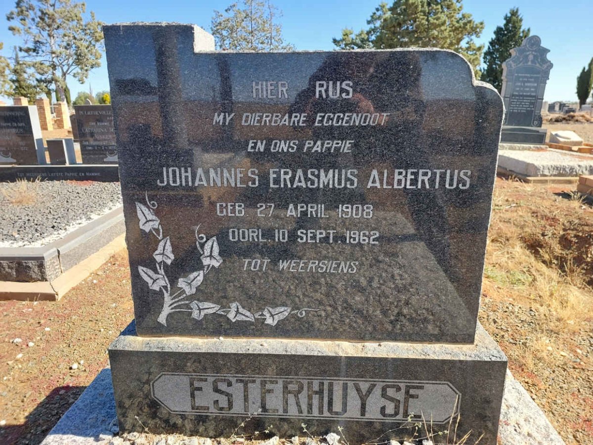 ESTERHUYSE Johannes Erasmus Albertus 1908-1962