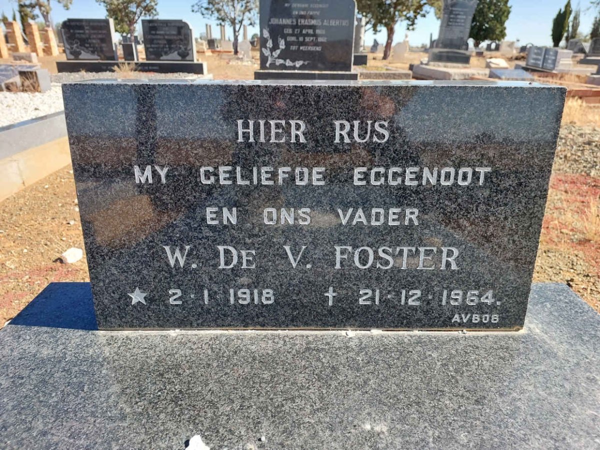 FOSTER W. de V. 1918-1964