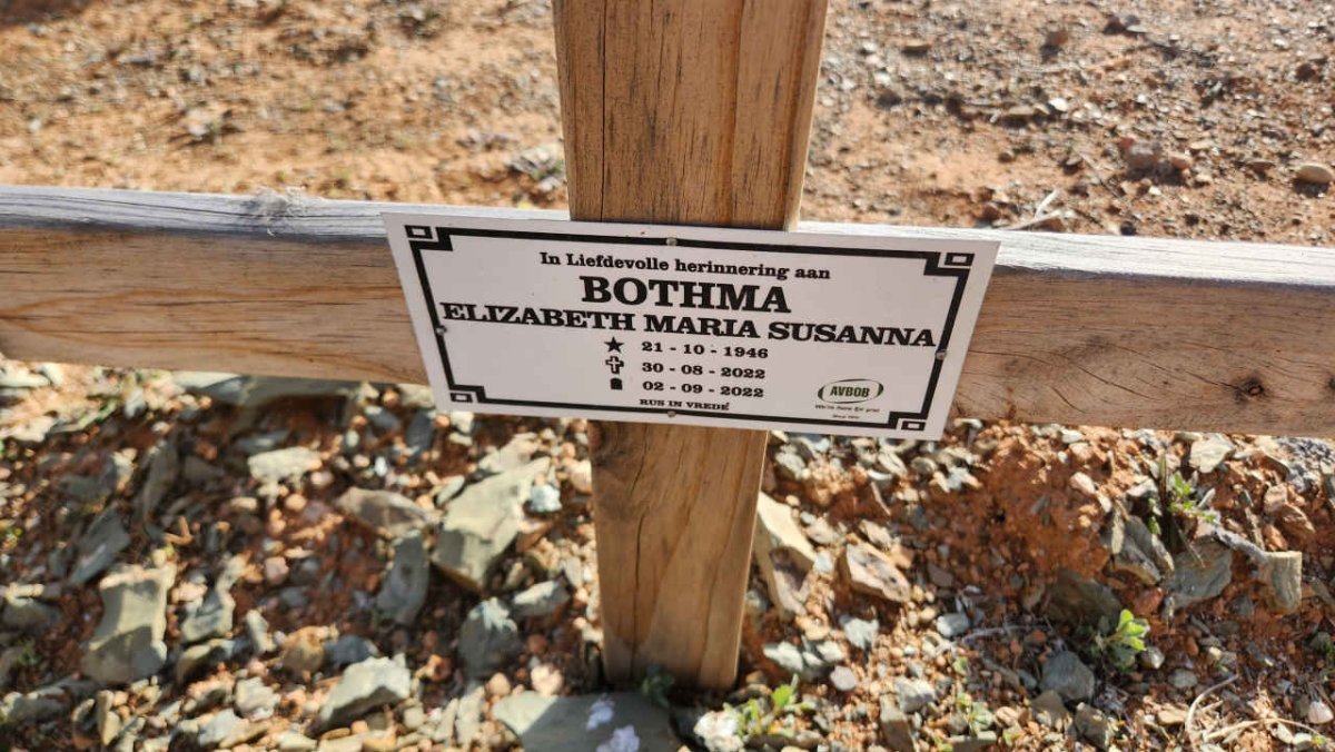 BOTHMA Elizabeth Maria Susanna 1946-2022
