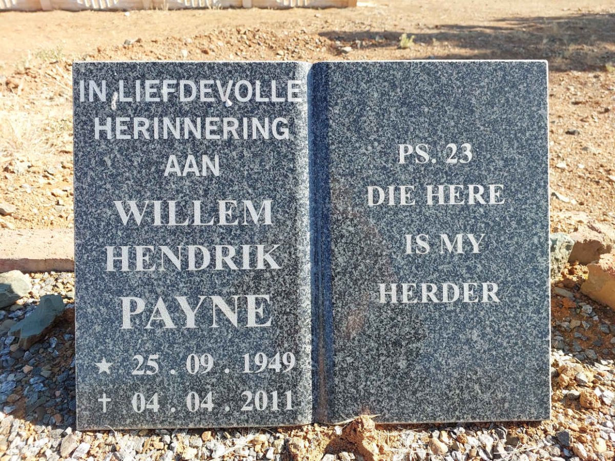 PAYNE Willem Hendrik 1949-2011
