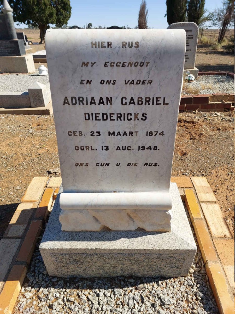 DIEDERICKS Adriaan Gabriel 1874-1948