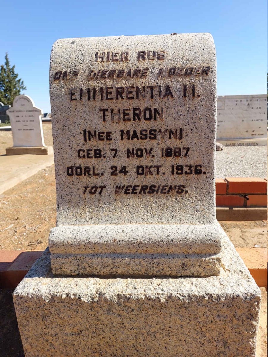 THERON Emmerentia M. nee MASSYN 1887-1936