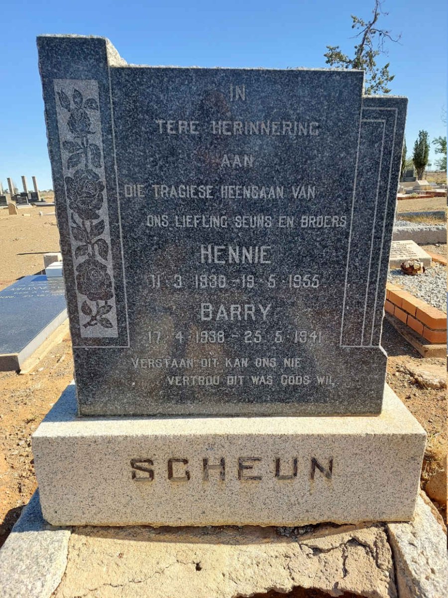 SCHEUN Hennie 1930-1955 :: SCHEUN Barry 1938-1941