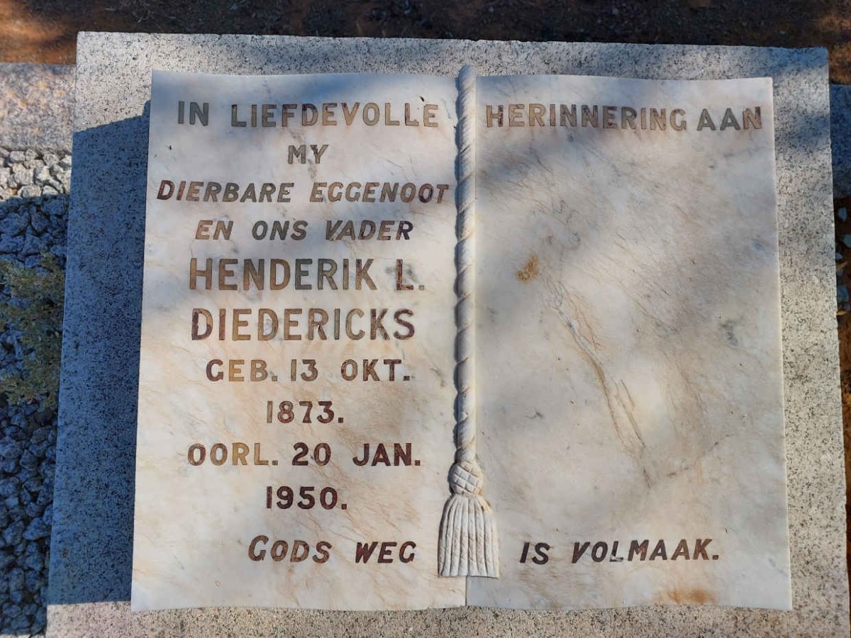 DIEDERICKS Henderik L. 1873-1950