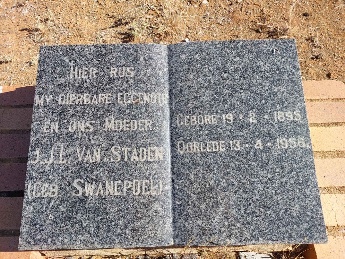STADEN J.J.L., van nee SWANEPOEL 1895-1956