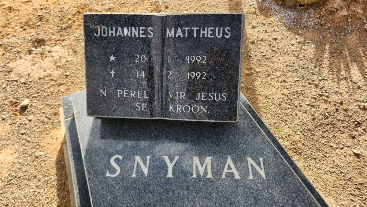 SNYMAN Johannes Mattheus 1992-1992