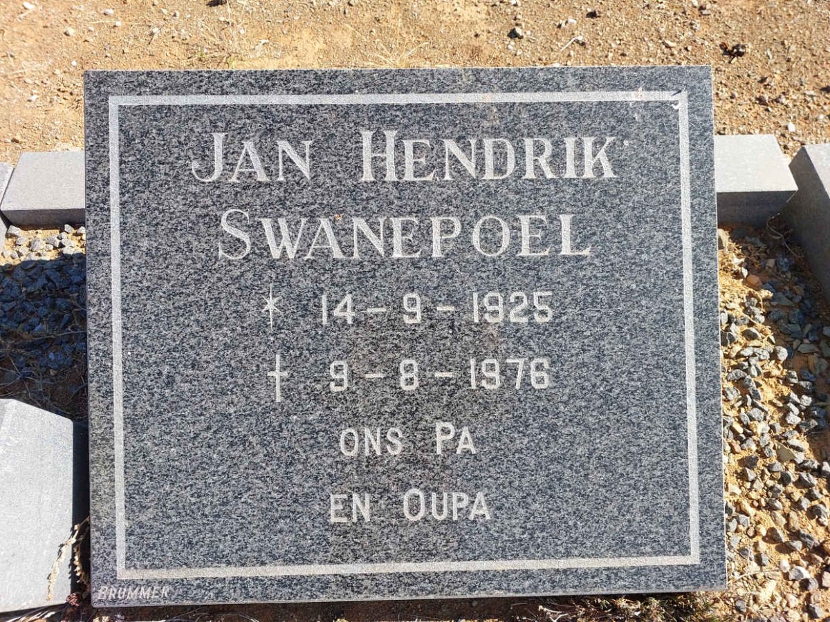 SWANEPOEL Jan Hendrik 1925-1976