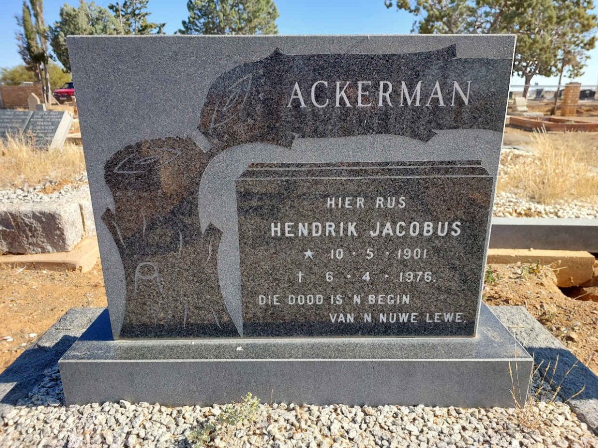 ACKERMAN Hendrik Jacobus 1901-1976