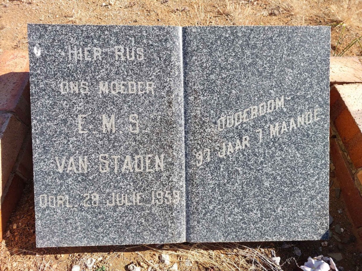 STADEN E.M.S., van -1959