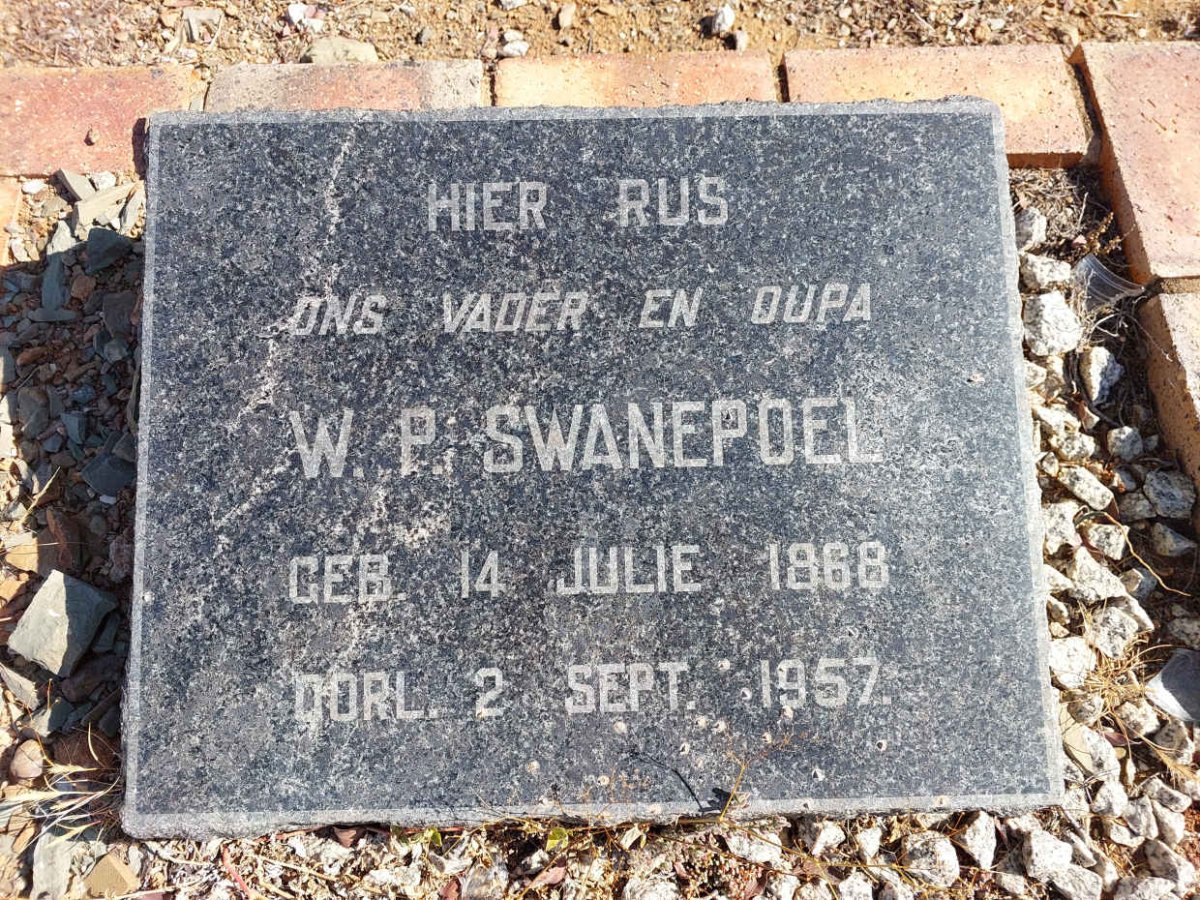 SWANEPOEL W.P. 1868-1957