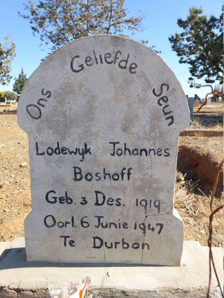 BOSHOFF Lodewyk Johannes 1919-1947