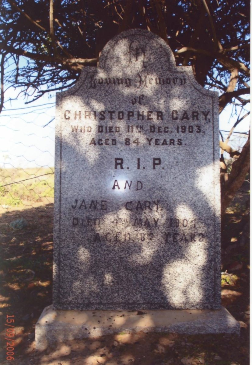 CARY Christopher -1903 &amp; Jane -1907