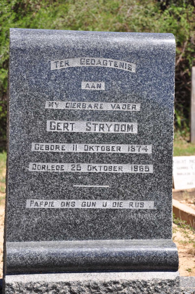 STRYDOM Gert 1874-1965