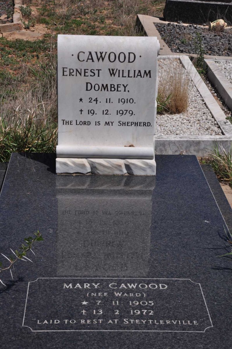 CAWOOD Ernest William Dombey 1910-1979 &amp; Mary WARD 1905-1972