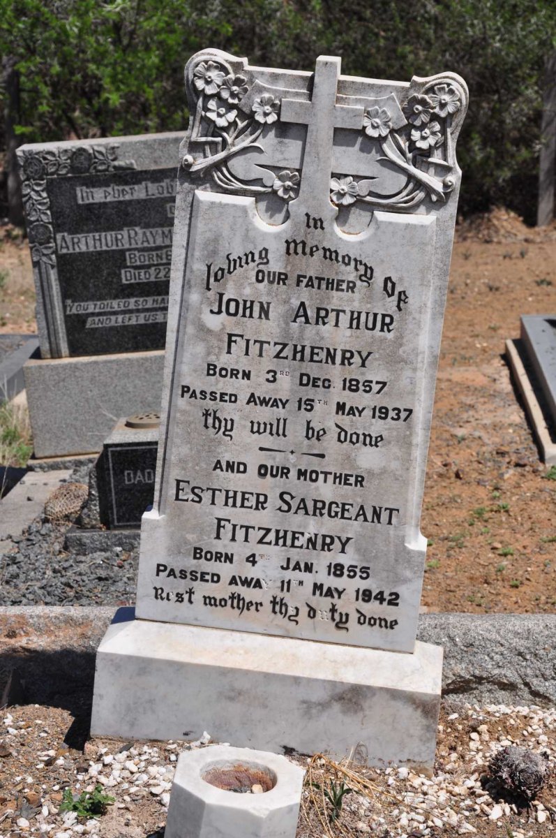 FITZHENRY John Arthur 1857-1937 &amp; Esther Sargeant 1855-1942