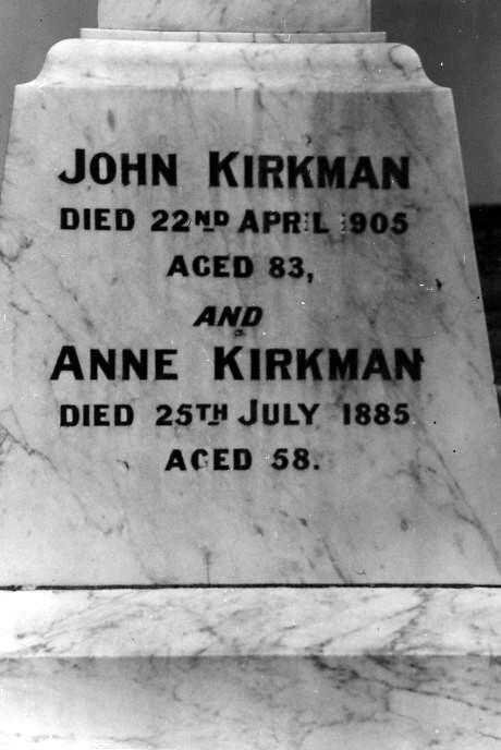 KIRKMAN John -1905 &amp; Anne NASH -1885