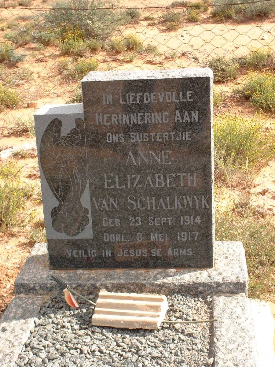 SCHALKWYK Anne Elizabeth, van 1914-1917
