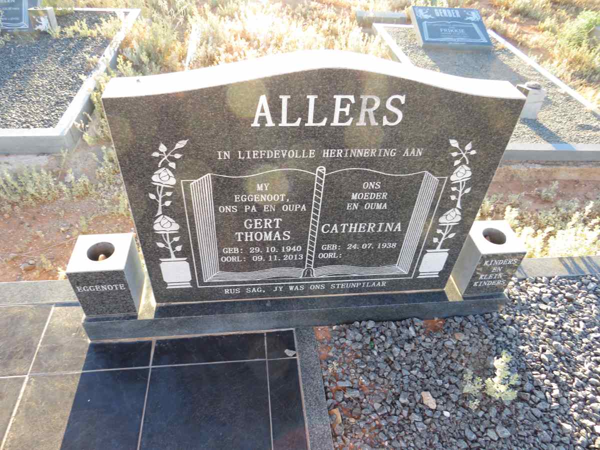 ALLERS Gert Thomas 1940-2013 & Catherina 1938-
