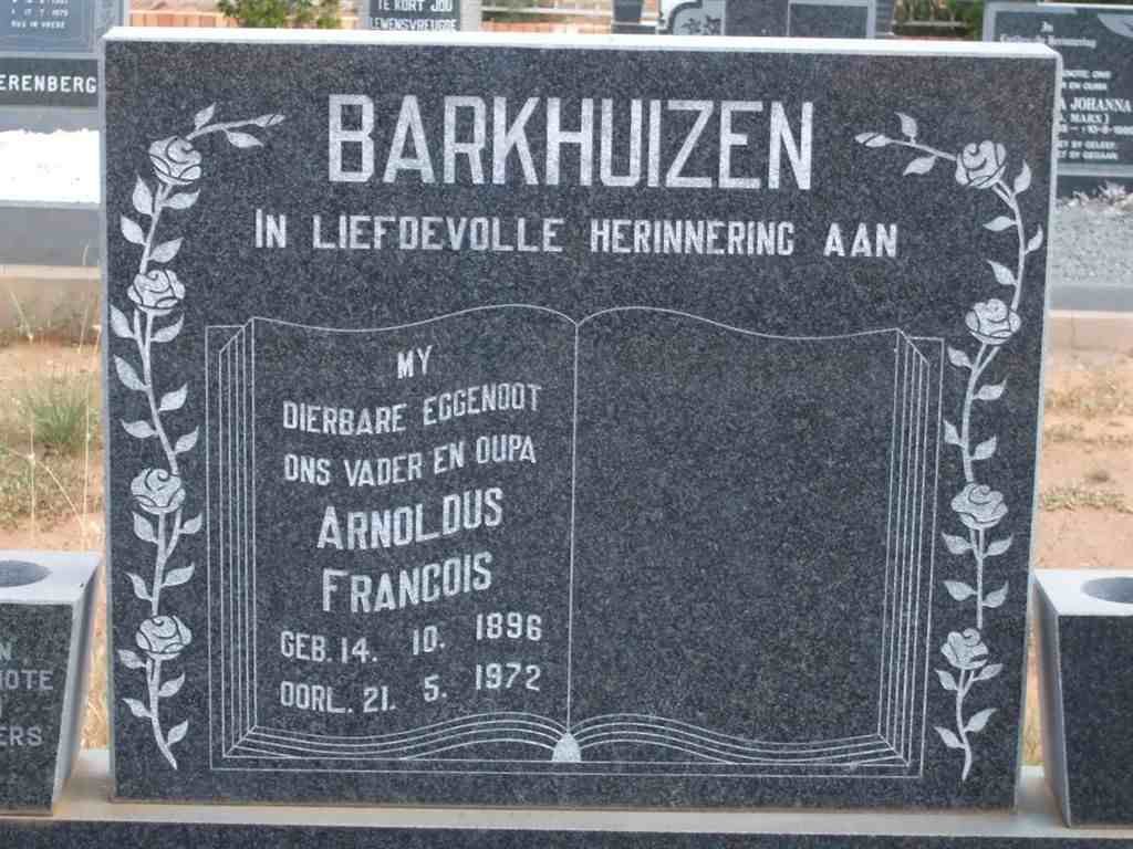 BARKHUIZEN Arnoldus Francois 1896-1972