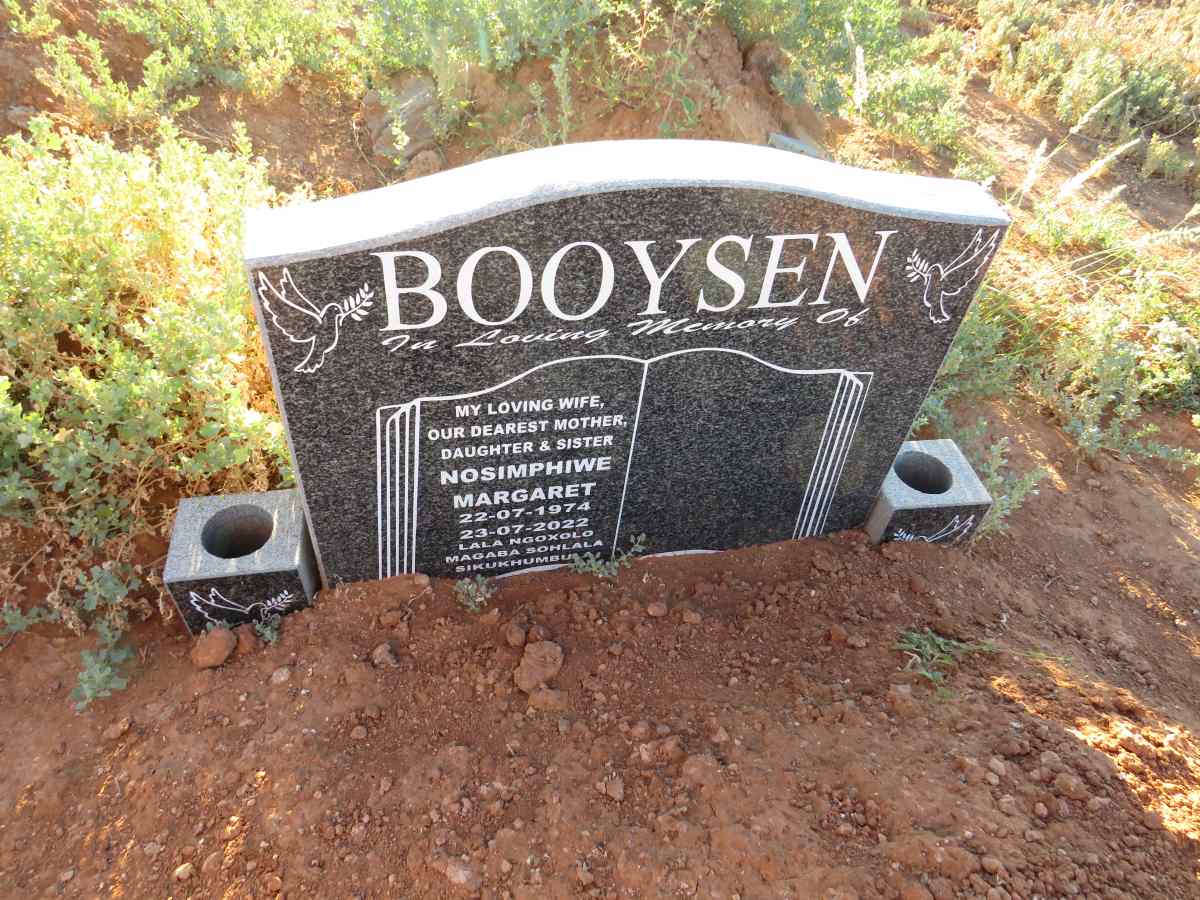 BOOYSEN Nosimphiwe Margaret 1974-2022