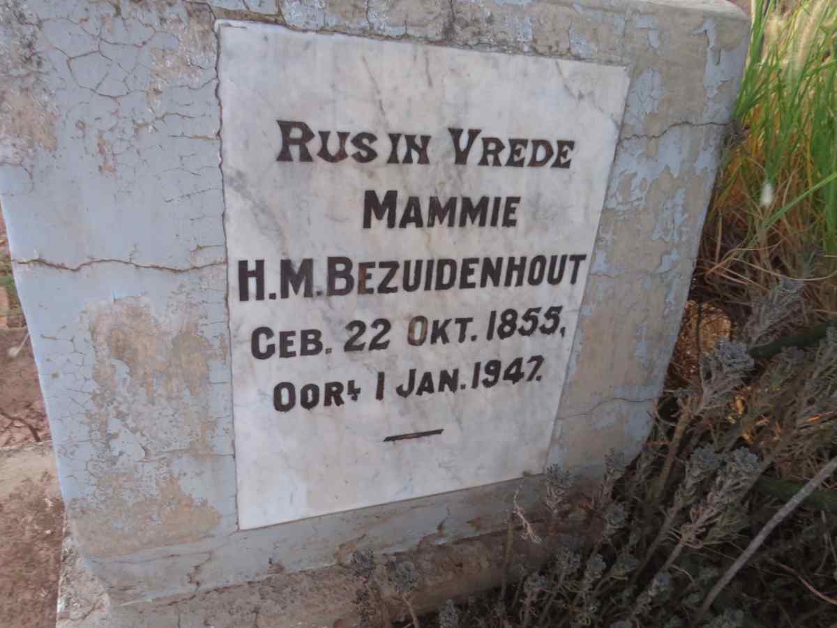BEZUIDENHOUT H.M. 1855-1947