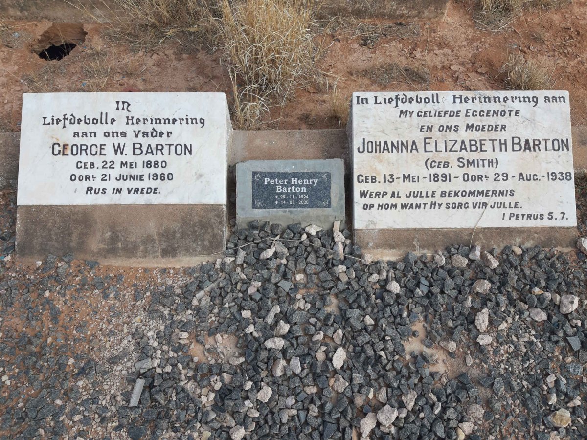 BARTON George W. 1880-1960 &amp; Johanna Elizabeth SMITH 1891-1938 :: BARTON Peter Henry 1924-2020
