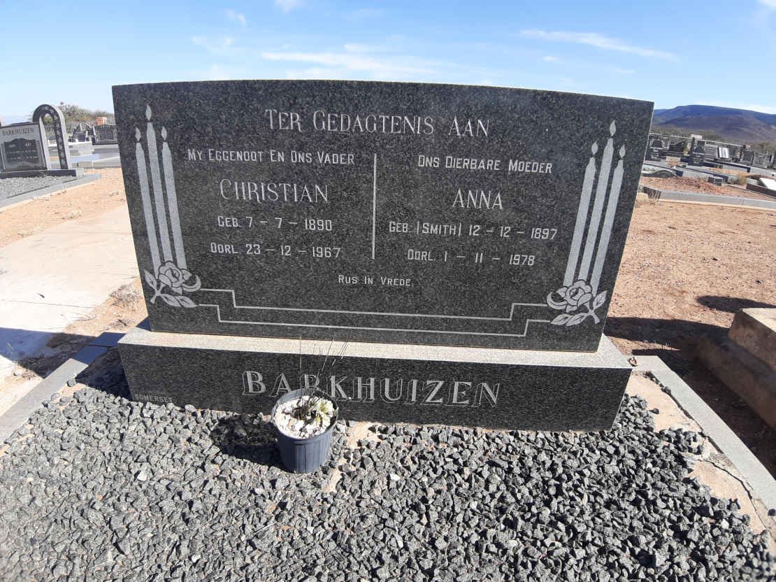 BARKHUIZEN Christian 1890-1967 &amp; Anna SMITH 1897-1978