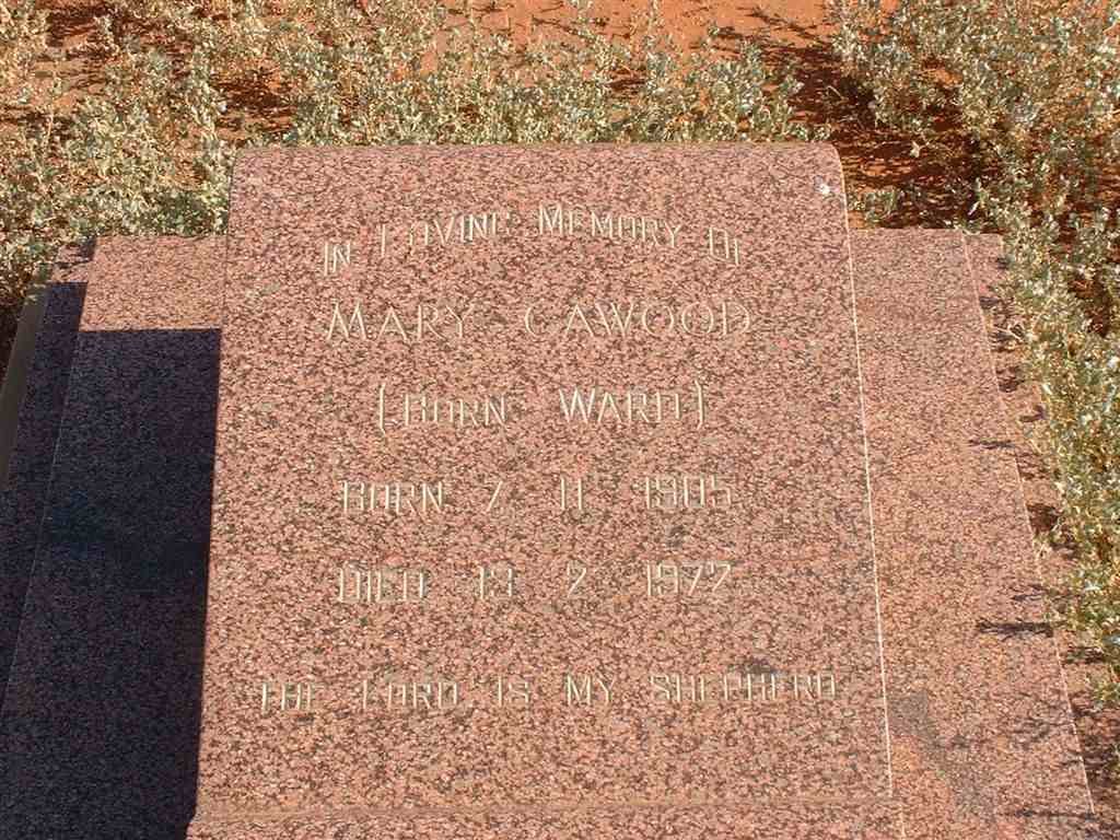 CAWOOD Mary née WARD 1905-1972