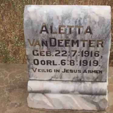 DEEMTER Aletta, van 1916-1919