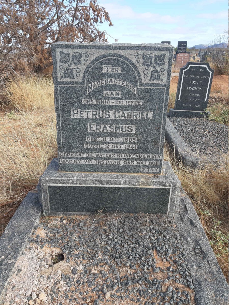 ERASMUS Petrus Gabriel 1905-1941