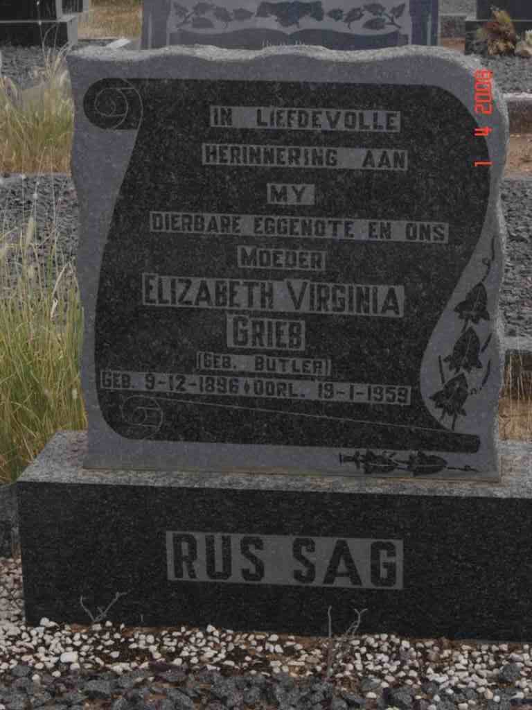 GRIEB Elizabeth Virginia nee BUTLER 1896-1959