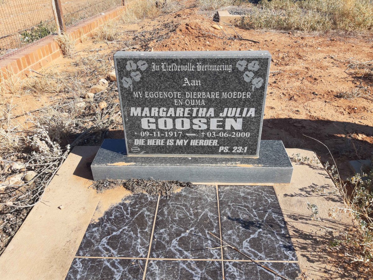 GOOSEN Margaretha Julia 1917-2000