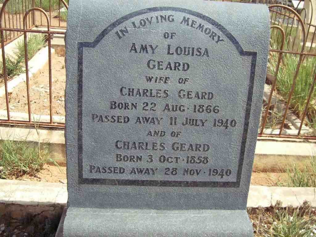 GEARD Charles 1858-1940 &amp; Amy Louisa 1866-1940