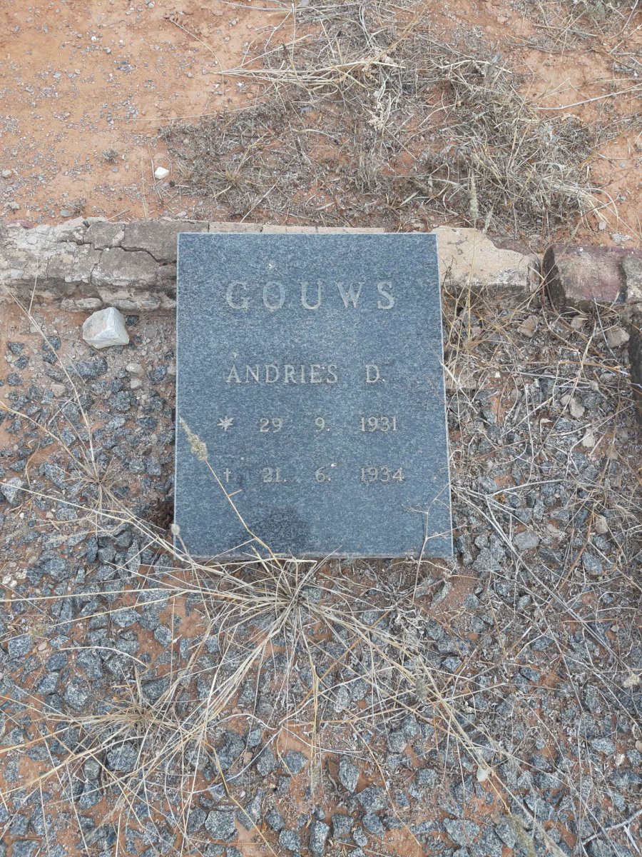 GOUWS Andries D. 1931-1934