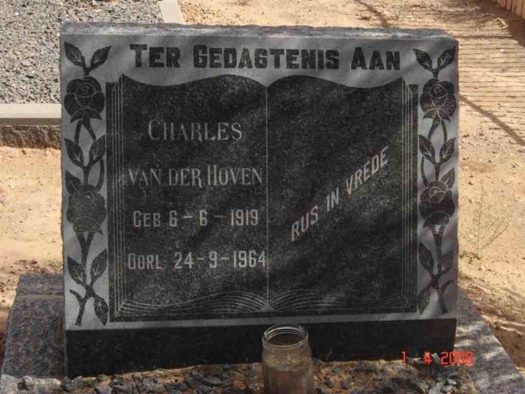 HOVEN Charles, van der 1919-1964