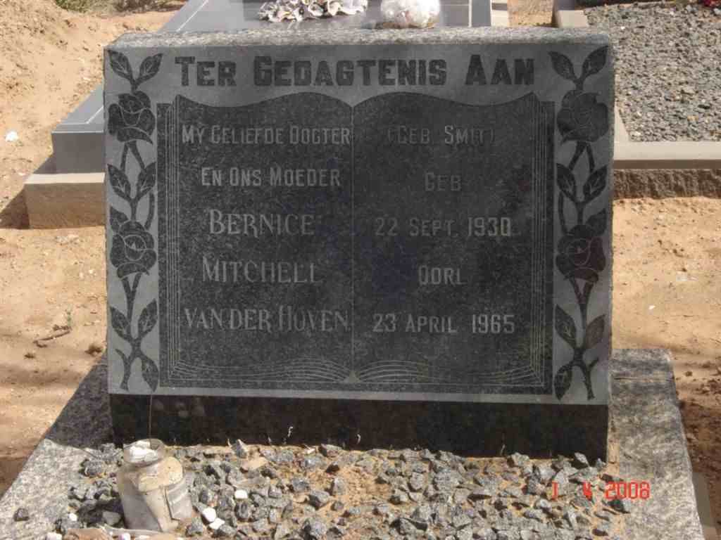 HOVEN Bernice Mitchell, van der nee SMIT 1930-1965