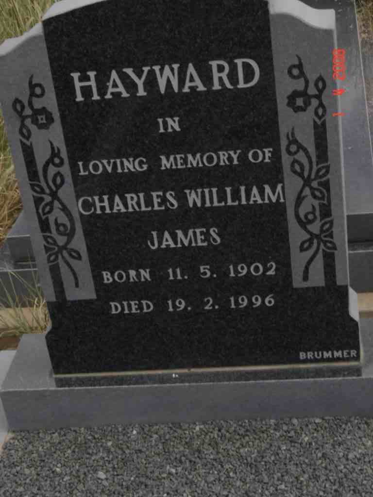 HAYWARD Charles William James 1902-1996