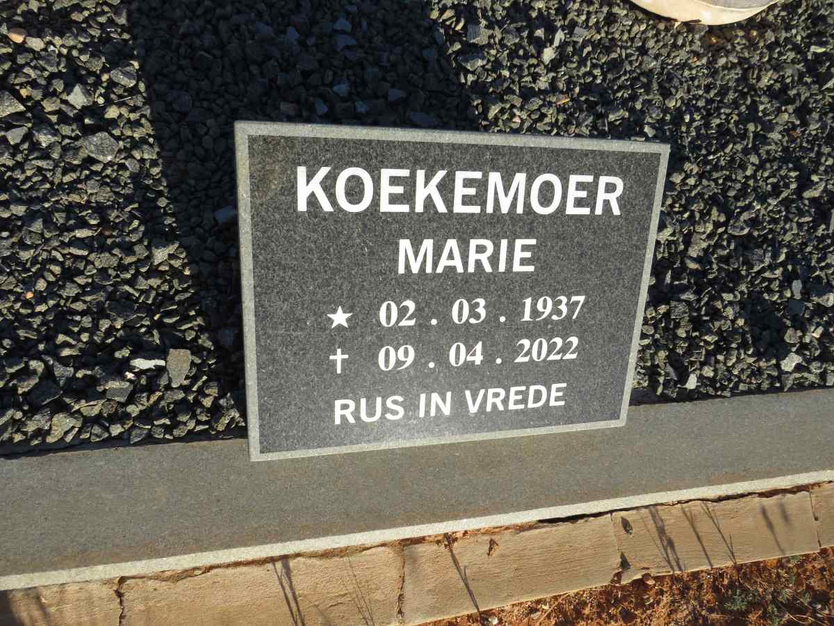 KOEKEMOER Marie 1937-2022